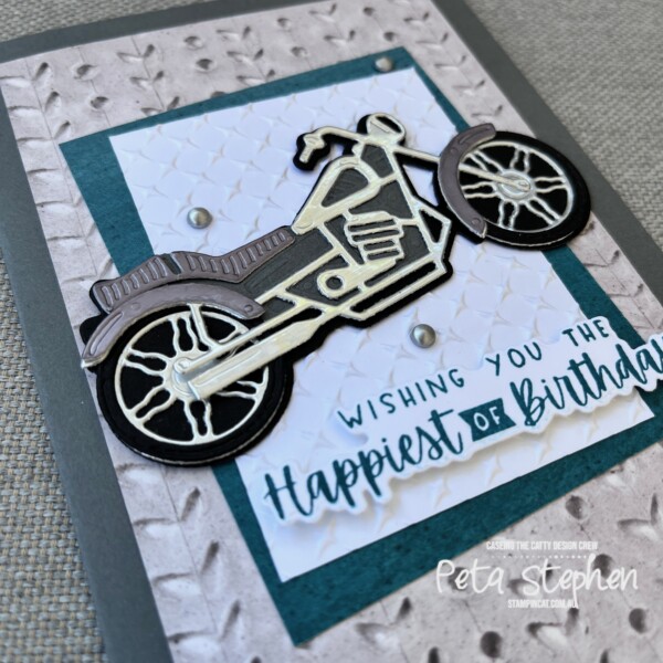 #ctc425 #stampin_cat #sketchchallenge #legendaryridedies #metalplate3dembossingfolder #stampinup