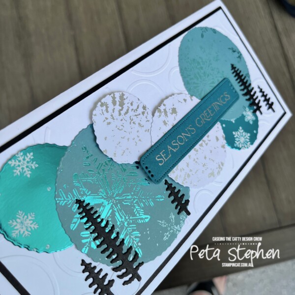 #ctc441 #stampin_cat #snowflakemagicsdsp #cheerypatternsembossingfolder #deckledcirclesdies #stampinup