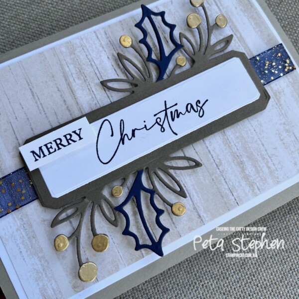 #ctc442 #stampin_cat #onehorseopensleigh #christmasclassicsdies #glitteredribbon #stampinup