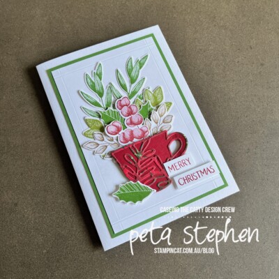 #ctc398 #stampin_cat #cupoftea #christmascard #stampinup